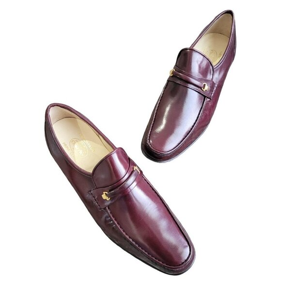Never Worn CHURCH\'S Handmade Prima Classe Burgundy Leather Loafers Men\'s 12N main image 7